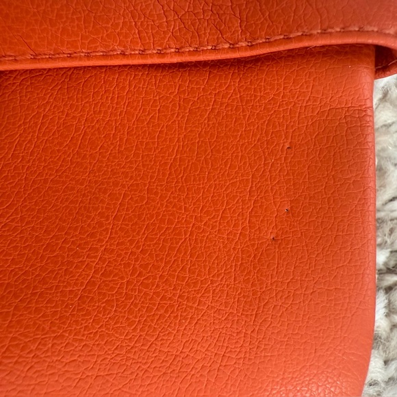 Maeve by Anthropologie Colette faux leather mini skirt in orange NWT Medium New - Picture 12 of 16